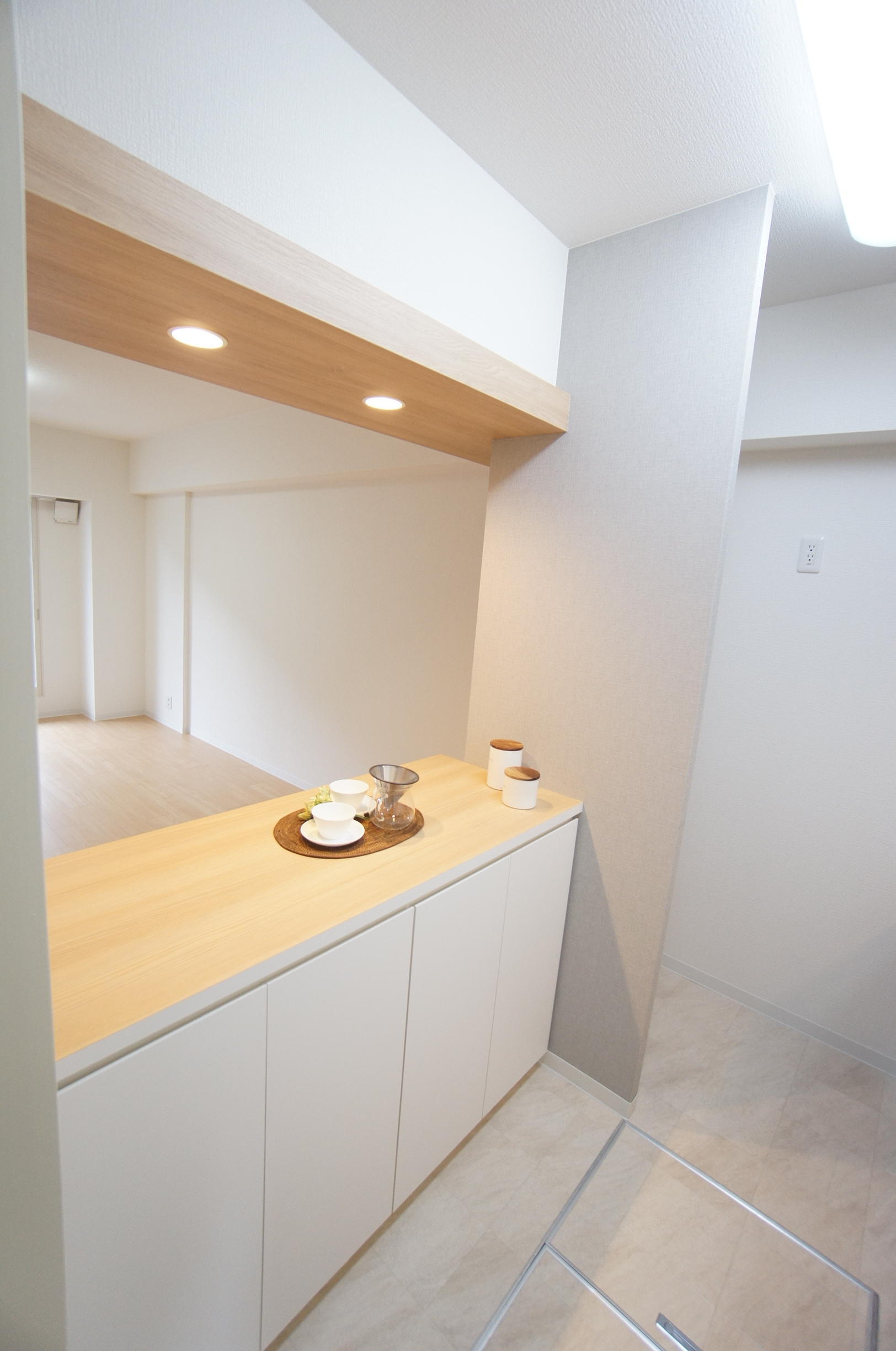 カフェ風のキッチンカウンター